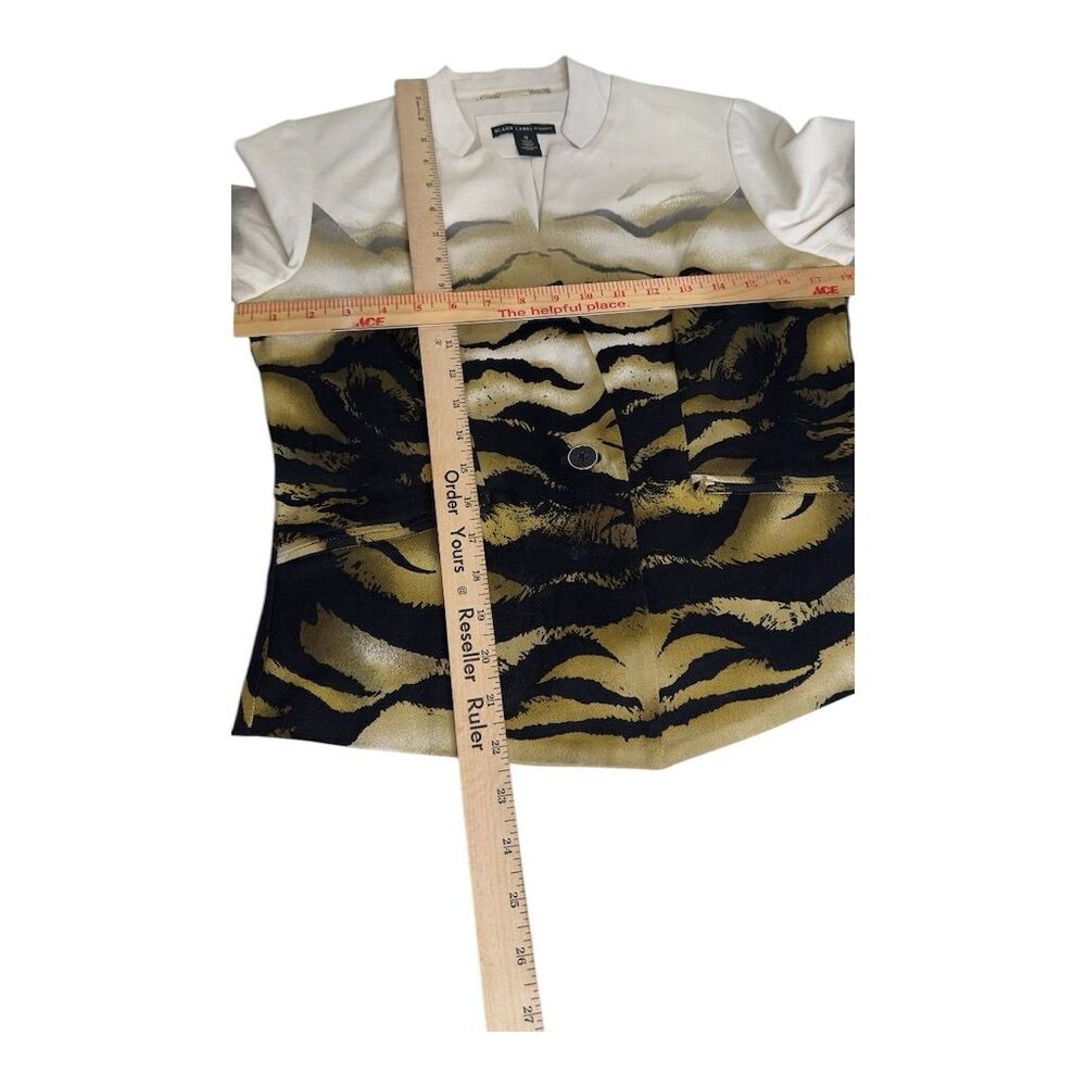 Chico's Black Label Women's Animal Print Jacket Zipper Sleeves Size 0 Mu… - Picture 9 of 16